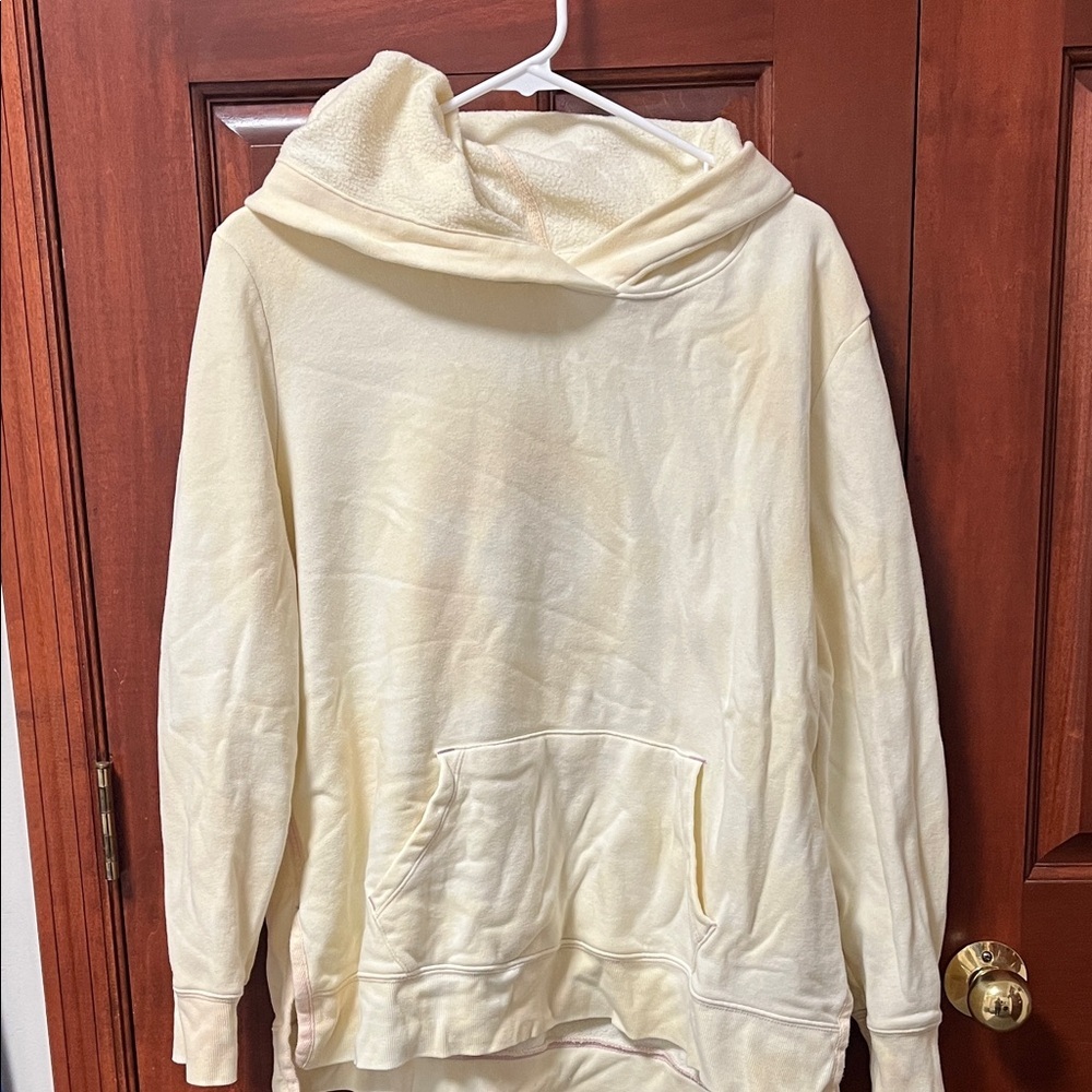 Old Navy Baby Yellow/Cream Tie-dyed Hooded Sweatshirt